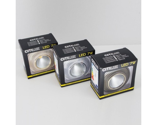 Светильник светодиодный Citilux CLD042W1 Дзета 7 Вт 3000K Белый+Хром