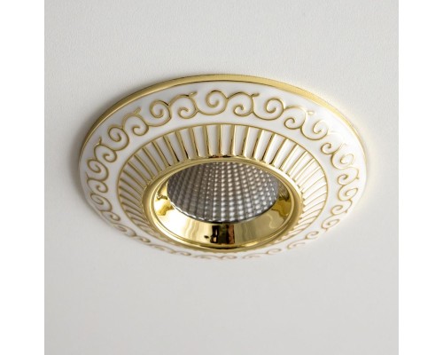 CLD041NW2 Боска Белый+Золото  Св-к Встр. 7W*3500K