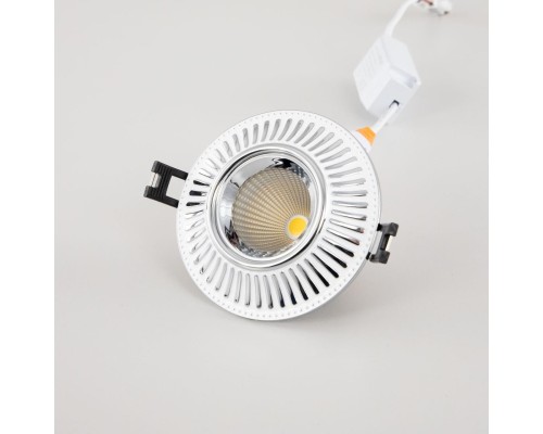 CLD042NW1 Дзета Белый+Хром  Св-к Встр. 7W*3500K