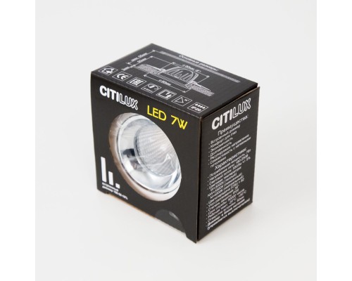 CLD001NW1 Альфа Бел+Хром Св-к Встр. LED 7W*3500K