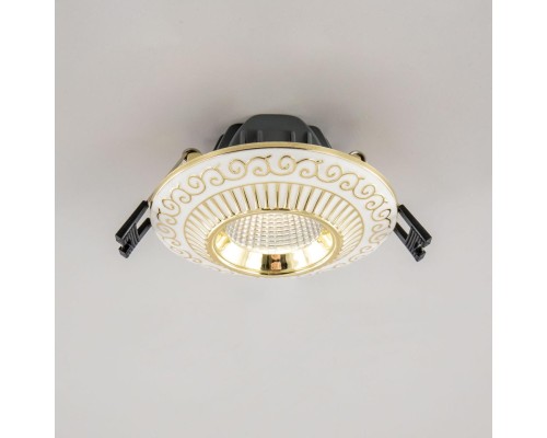 CLD041NW2 Боска Белый+Золото  Св-к Встр. 7W*3500K