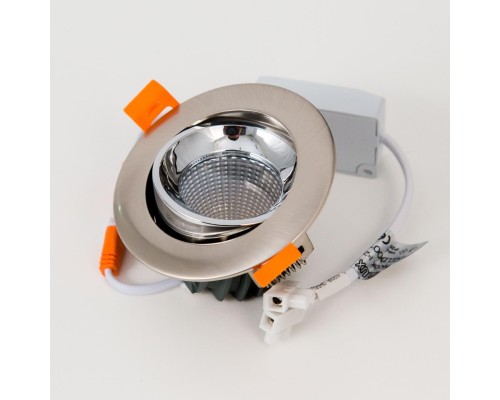 CLD001NW5 Альфа ХромМат+Хром Св-к Встр. LED 7W*3500K