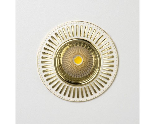 CLD042NW2 Дзета Белый+Золото  Св-к Встр. 7W*3500K