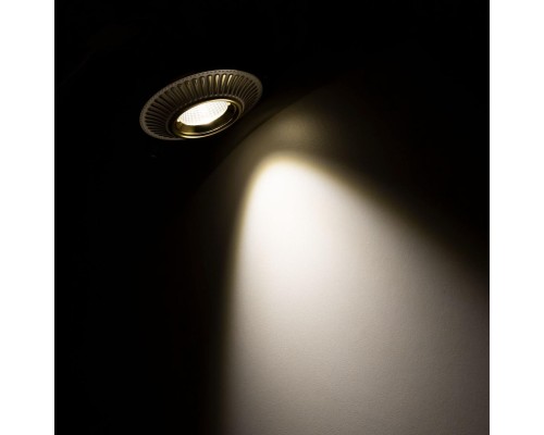 CLD042NW2 Дзета Белый+Золото  Св-к Встр. 7W*3500K