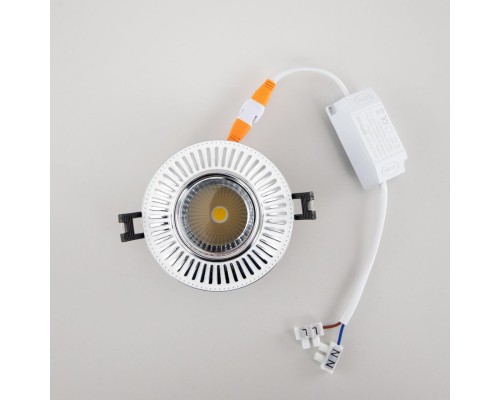 CLD042NW1 Дзета Белый+Хром  Св-к Встр. 7W*3500K