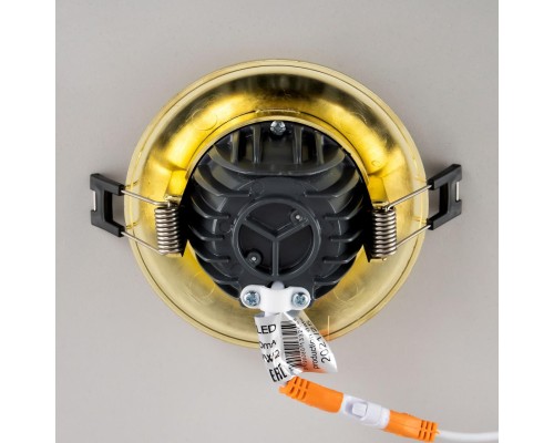 CLD042NW2 Дзета Белый+Золото  Св-к Встр. 7W*3500K