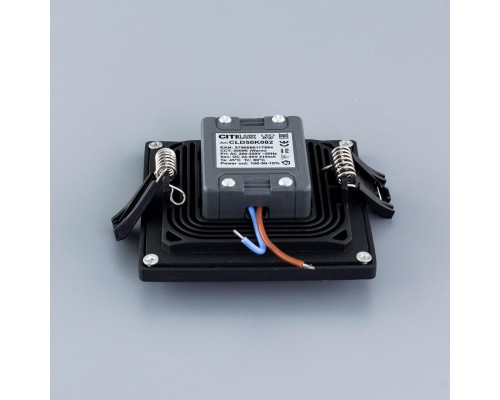 Встраиваемый светодиодный светильник Citilux CLD50K082 Омега 8 Вт 3000K Черный