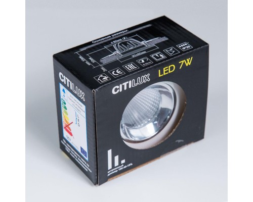 CLD001KNW1 Альфа Бел+Хром Св-к Встр. LED 7W*3500K