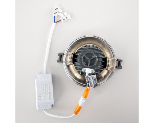 CLD042NW1 Дзета Белый+Хром  Св-к Встр. 7W*3500K