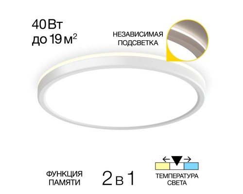 CL738320VL Бейсик Лайн Белый Св-к Накл. LED 40W*Мульти