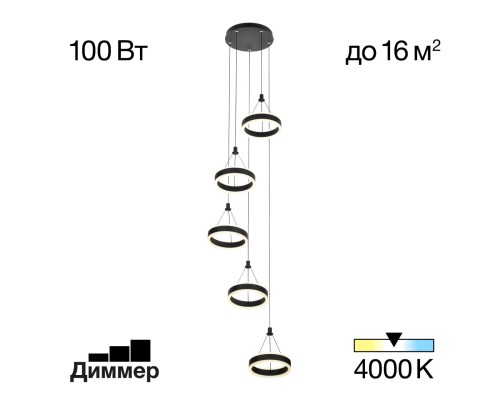 CL719051 Дуэт Черный Люстра