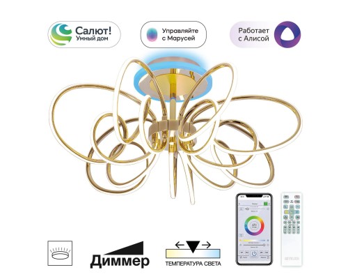 CL224A172 SALMA Смарт Золото Люстра