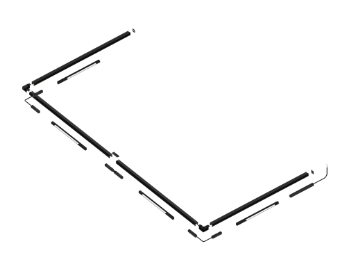 Шинопровод магнитный накладной Crystal Lux CLT 0.114 01 L2000 BL