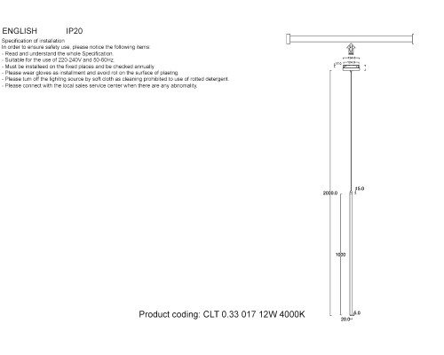 Светильник трековый магнитный Crystal Lux CLT 0.33 017 12W BL 4000K