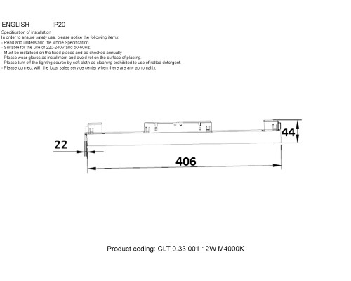 Светильник трековый магнитный Crystal Lux CLT 0.33 001 12W WH M4000K