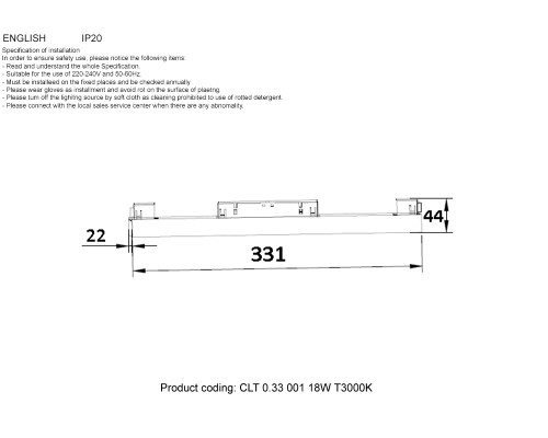 Светильник трековый магнитный Crystal Lux CLT 0.33 001 18W WH T4000K