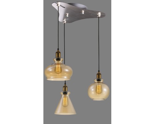 Универсальная потолочная база Crystal Lux D260-3 NICKEL