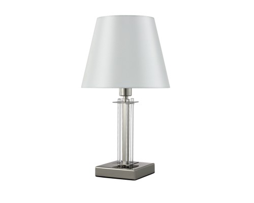 Настольная лампа Crystal Lux NICOLAS LG1 NICKEL/WHITE E14 1*60W никель/прозрачный