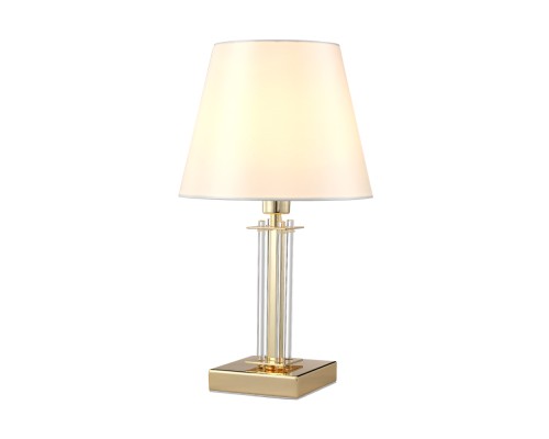 Настольная лампа Crystal Lux NICOLAS LG1 GOLD/WHITE E14 1*60W золото/прозрачный