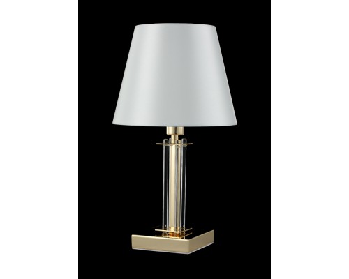 Настольная лампа Crystal Lux NICOLAS LG1 GOLD/WHITE E14 1*60W золото/прозрачный