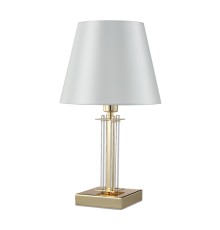 Настольная лампа Crystal Lux NICOLAS LG1 GOLD/WHITE E14 1*60W золото/прозрачный
