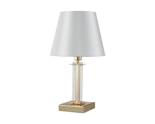 Настольная лампа Crystal Lux NICOLAS LG1 GOLD/WHITE E14 1*60W золото/прозрачный