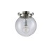 Светильник потолочный Crystal Lux MARIO PL1 D250 NICKEL/TRANSPARENTE E27 1*60W Никель