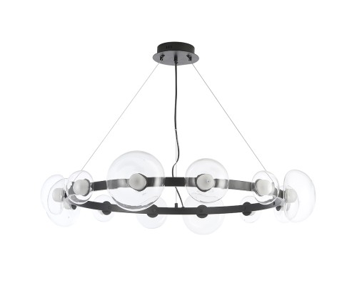 Люстра Crystal Lux BOSQUE SP12 BLACK/TRANSPARENT