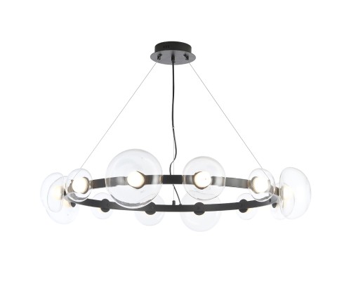 Люстра Crystal Lux BOSQUE SP12 BLACK/TRANSPARENT