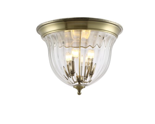 Люстра потолочная Crystal Lux JUGO PL4 BRONZE/TRANSPARENTE E14 4*40W Бронза