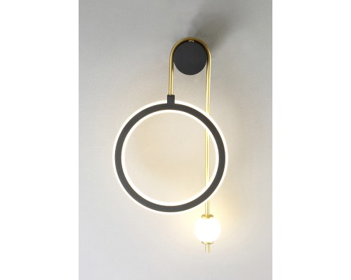 Бра Crystal Lux CORIDA AP25W LED BLACK/GOLD