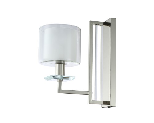 Бра Crystal Lux NICOLAS AP1 NICKEL/WHITE E14 1*60W никель/прозрачный