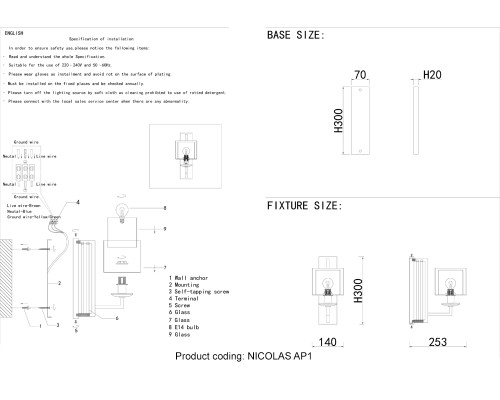 Бра Crystal Lux NICOLAS AP1 GOLD/WHITE E14 1*60W золото/прозрачный