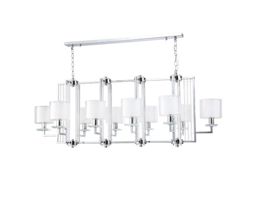 Люстры Crystal Lux NICOLAS SP10 L1300 NICKEL/WHITE