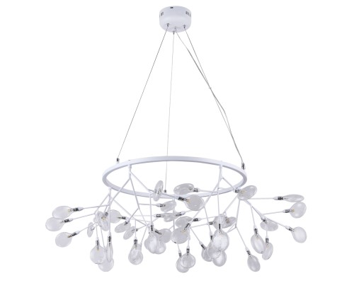 Подвесная светодиодная люстра Crystal Lux 45W 3000K EVITA SP45 D WHITE/TRANSPARENT Белый