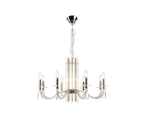 Люстра Crystal Lux AURELIO SP8 GOLD+CHROME/TRANSPARENT