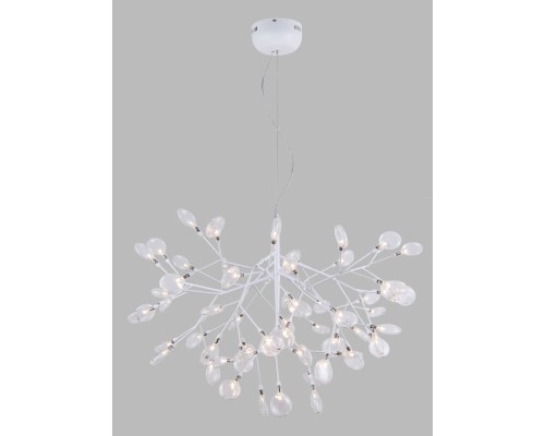 Подвесная светодиодная люстра Crystal Lux 63W 3000K EVITA SP63 WHITE/TRANSPARENT Белый