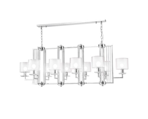 Люстры Crystal Lux NICOLAS SP10 L1300 NICKEL/WHITE