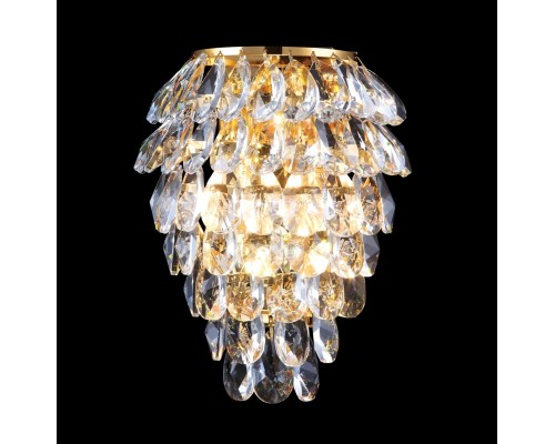 Бра хрустальное Crystal Lux CHARME AP3 GOLD/TRANSPARENT G9 3*40W Золотой