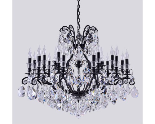 Подвесная люстра с хрусталем Crystal Lux MAGNIFICO SP19 BLACK/TRANSPARENT Черный