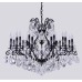 Подвесная люстра с хрусталем Crystal Lux MAGNIFICO SP19 BLACK/TRANSPARENT Черный