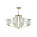 Люстра подвесная Crystal Lux NICOLAS SP-PL8 GOLD/WHITE E14 8*60W золото/прозрачный