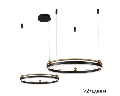 Люстра Crystal Lux FERNANDO SP123W LED  BLACK/GOLD