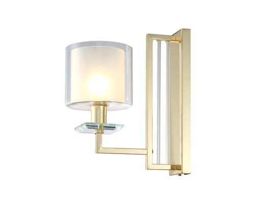 Бра Crystal Lux NICOLAS AP1 GOLD/WHITE E14 1*60W золото/прозрачный