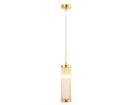 Светильник Crystal Lux TADEO SP1 D100 GOLD/TRANSPARENTE