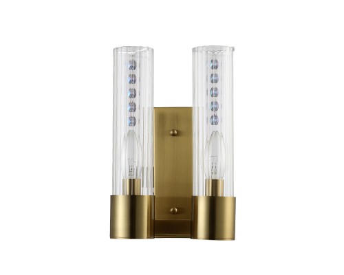 Бра Crystal Lux OTONO AP2 BRASS/TRANSPARENTE