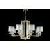 Люстра подвесная Crystal Lux NICOLAS SP-PL8 GOLD/WHITE E14 8*60W золото/прозрачный