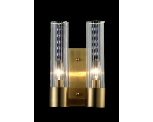 Бра Crystal Lux OTONO AP2 BRASS/TRANSPARENTE