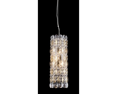 Люстра подвесная Crystal Lux LIRICA SP3 CHROME/GOLD-TRANSPARENT Е14 3*60W Хром