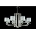 Люстра подвесная Crystal Lux NICOLAS SP-PL8 NICKEL/WHITE E14 8*60W никель/прозрачный